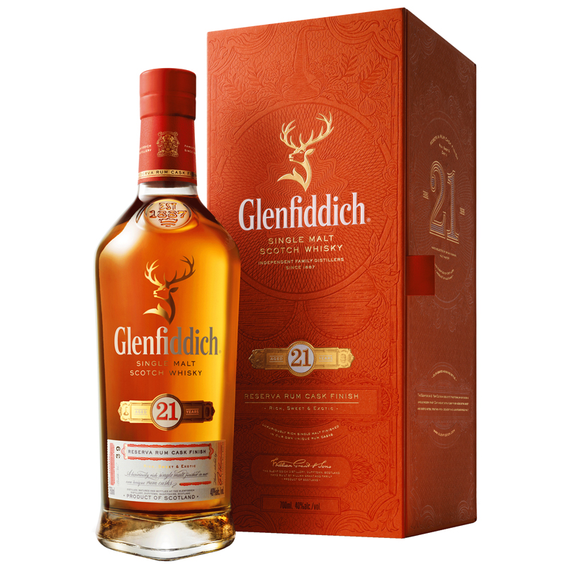 Glenfiddich Reserva Rum Cask Finish 21 ani 0.7L